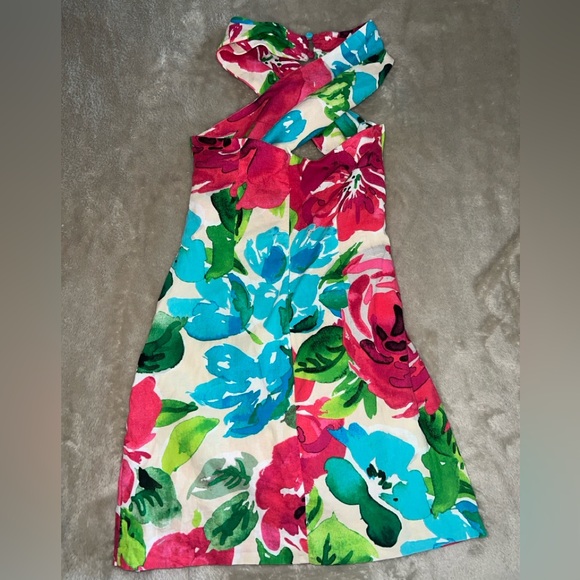 Zara Linen Blend Floral Print Dress - Picture 11 of 12